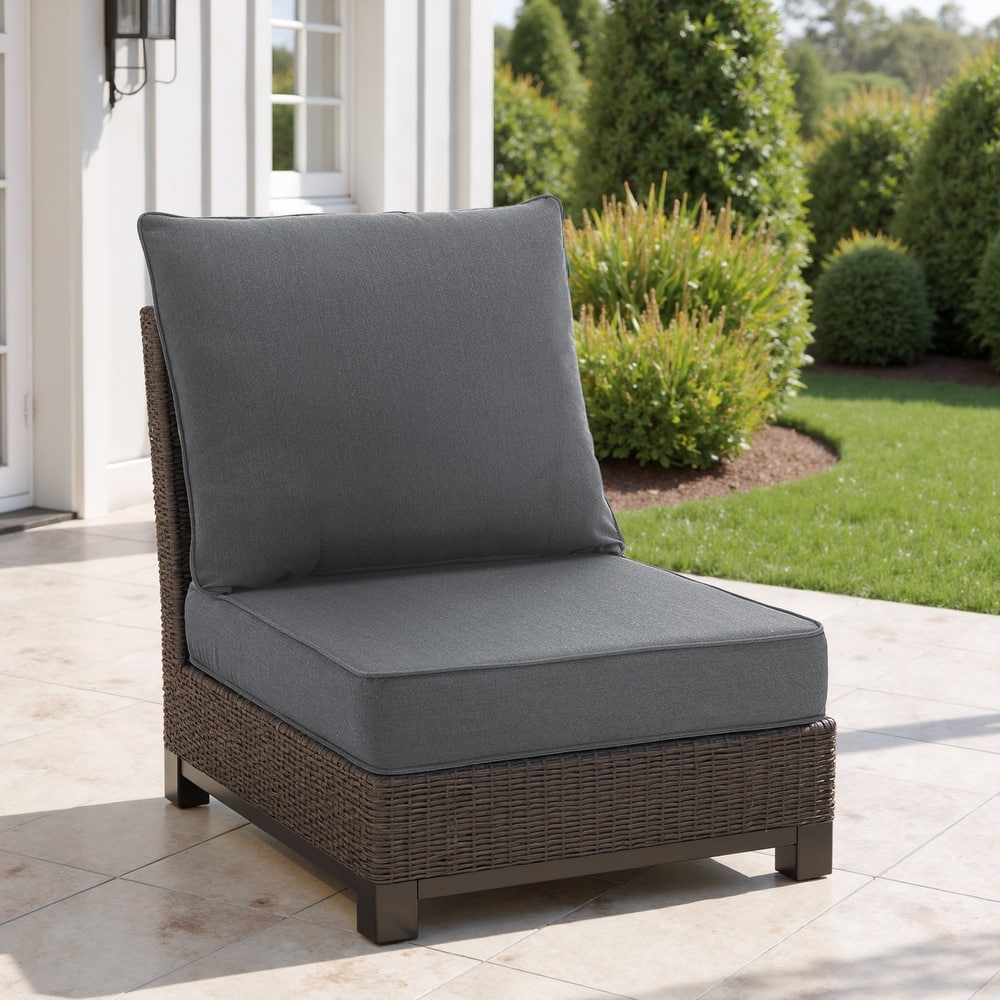 4.7" Thick Sunbrella Outdoor Cushion Set with Back and Seat Cushion