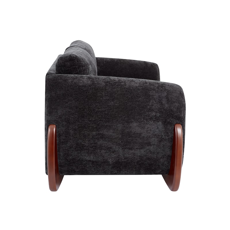 Christopher Knight Home - Hartly Modern Chenille Upholstered 3-Seater Sofa with Solid Wood Legs