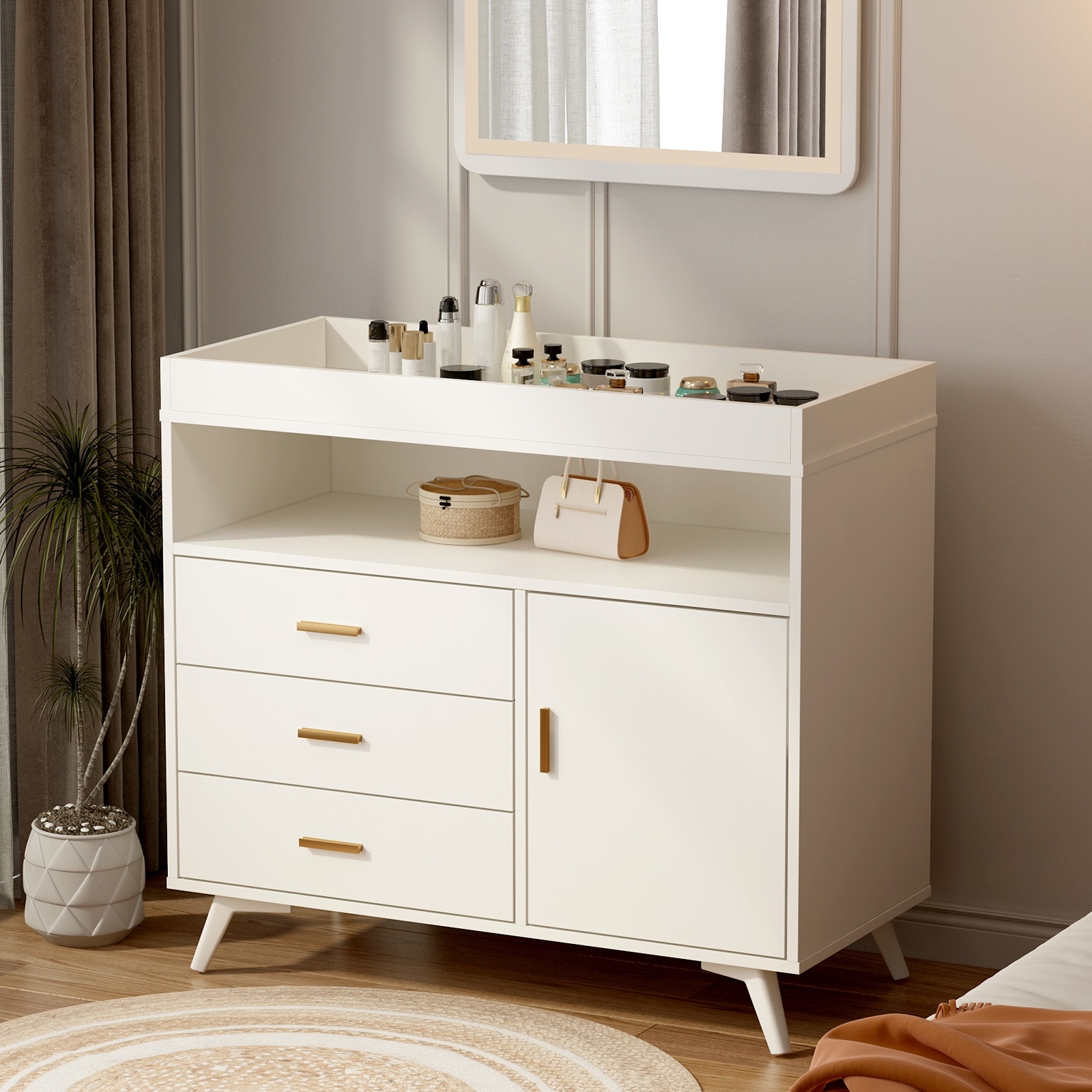 3-Drawer Baby Changing Table with Removable Changing pad On Sale