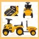 preview thumbnail 6 of 8, Licensed Caterpillar Kids Ride-On Tractor with Shovel, Storage Trailer, Lights & Music - Yellow