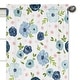 preview thumbnail 3 of 3, Navy Blue Pink Watercolor Floral 84in Window Treatment Curtain Panel Pair - Blush Green Shabby Chic Flower