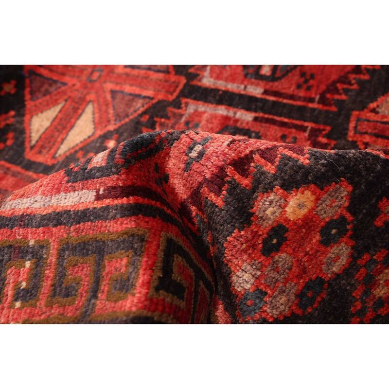 ECARPETGALLERY Hand-knotted Melis Vintage Red Wool Rug - 4'5 x 6'0