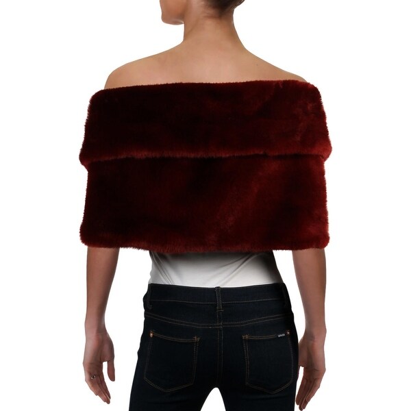 adrianna papell faux fur wrap