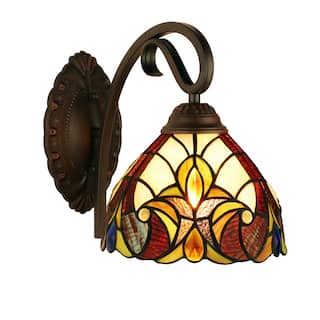 Tiffany Design, Victorian Style 1-Light Wall Sconce - 10 inches high