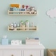 preview thumbnail 1 of 5, Wallniture Madrid Kids Shelves for Wall Decor, Nursery Storage 24", Natural, Set of 2