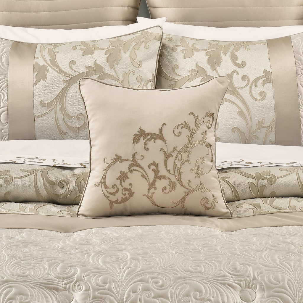 Spectra 16" Square Embellished Decorative Throw Pillow