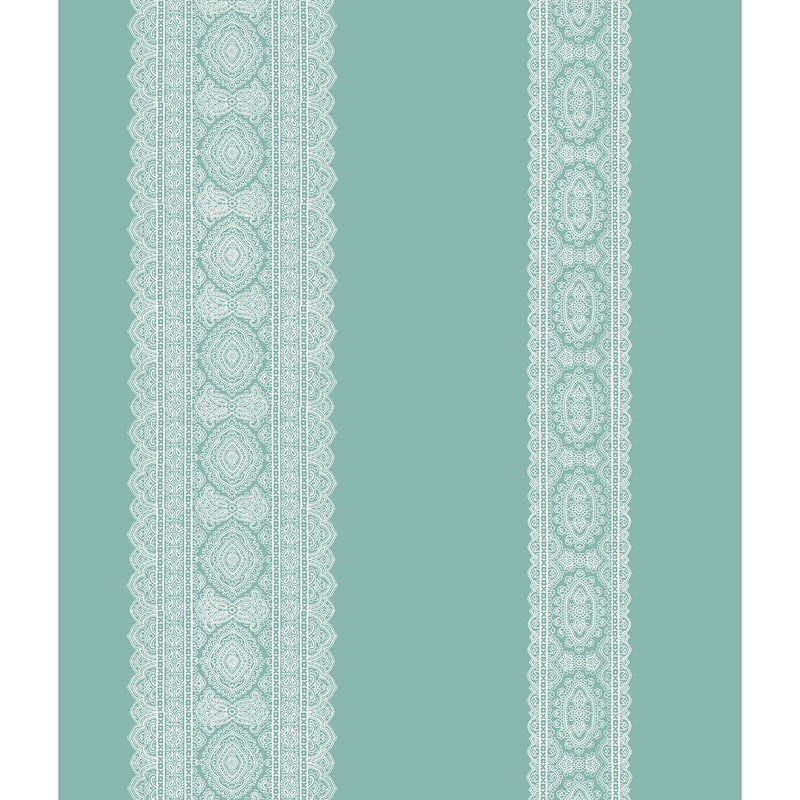 Brynn Turquoise Paisley Stripe Wallpaper - On Sale - Bed Bath & Beyond ...