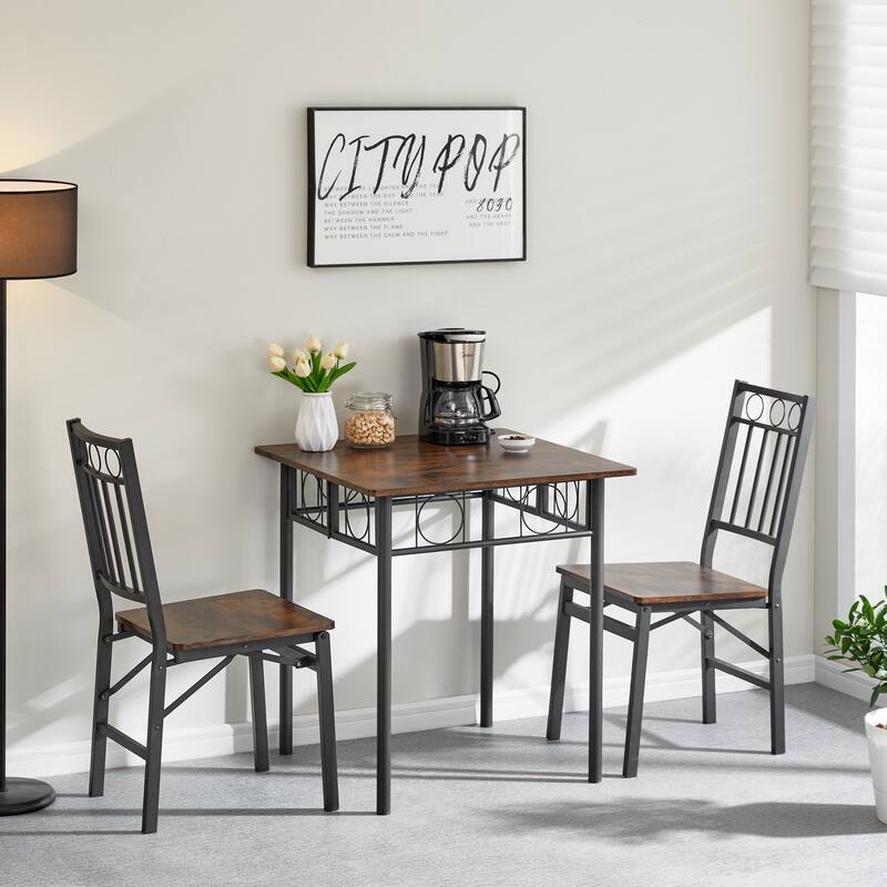 Iron Wood Square Kitchen Dining Room Table