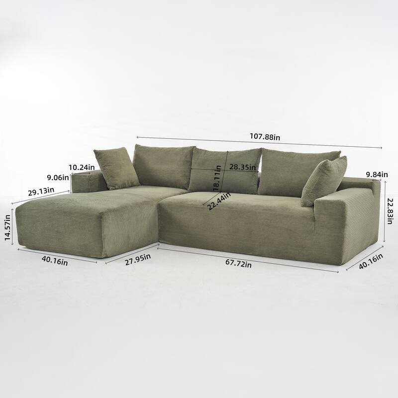 108X68 inch extra-deep modular sofa