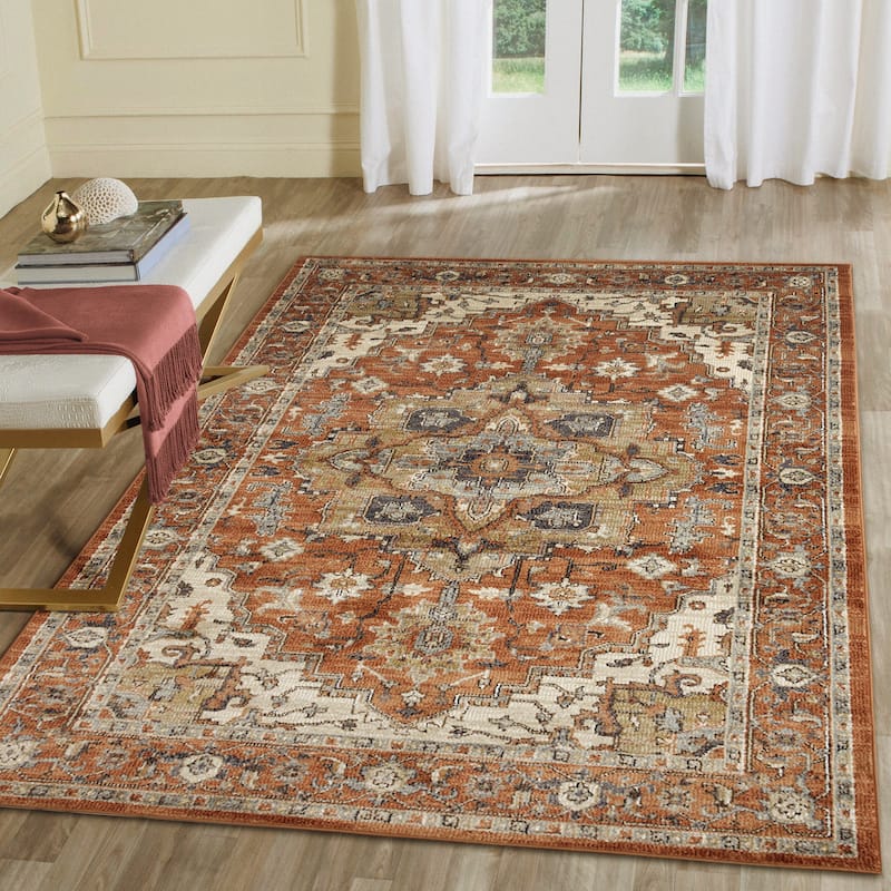 Liora Manne Ariana Heriz Indoor Rug - 7'10" x 9'10" - Clay
