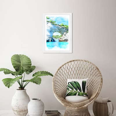 Wynwood Studio 'Natural Gateway' Nautical and Coastal Blue Wall Art Framed Print