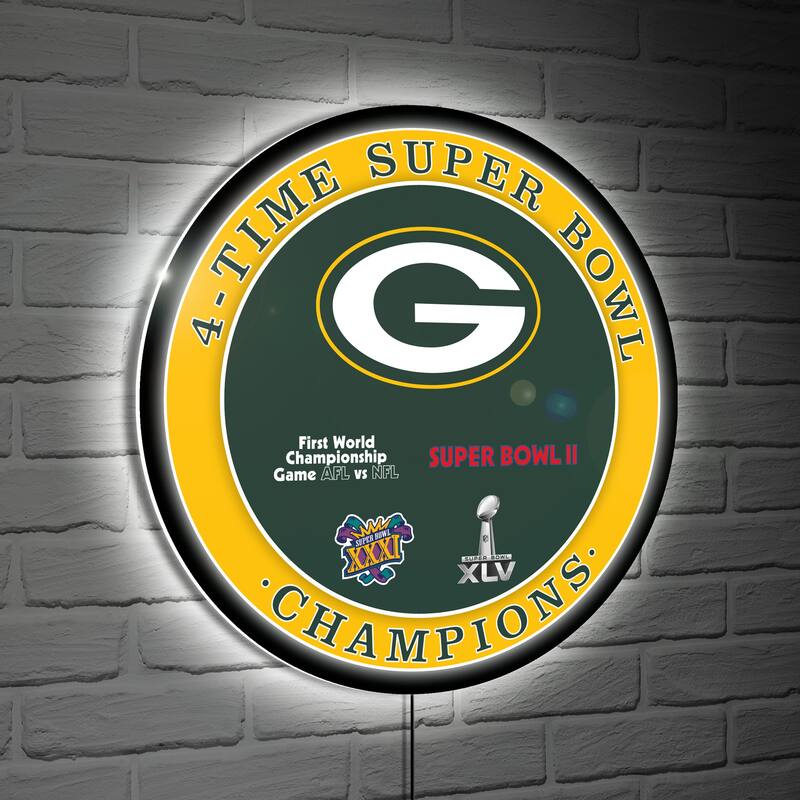 Green Bay Packers LED Lighted Sign - Black