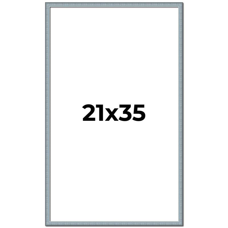21x35 Frame Rustic Sky Blue Solid Wood Picture Frame | 0.75 Inch