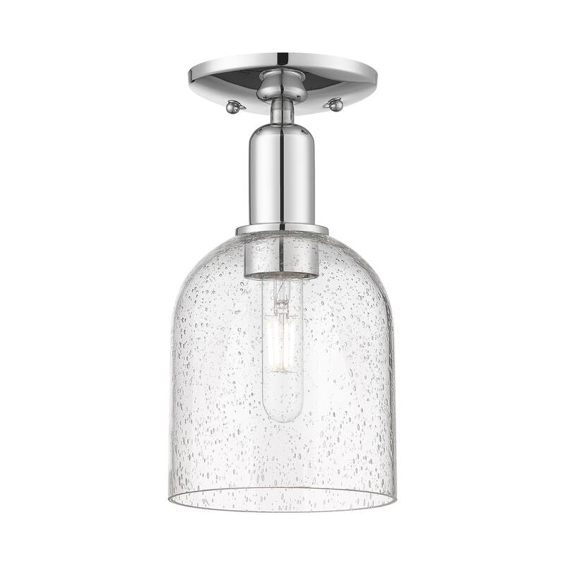 Innovations Lighting Endless Possibilities Arcadia - Bella - 1 Light 6" Semi-Flush Mount - Polished Chrome/Seedy