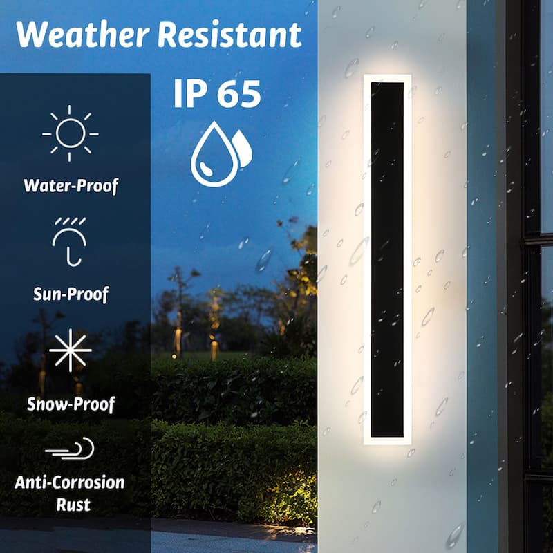 2-Pack 32" RGB Smart Outdoor Wall Lights
