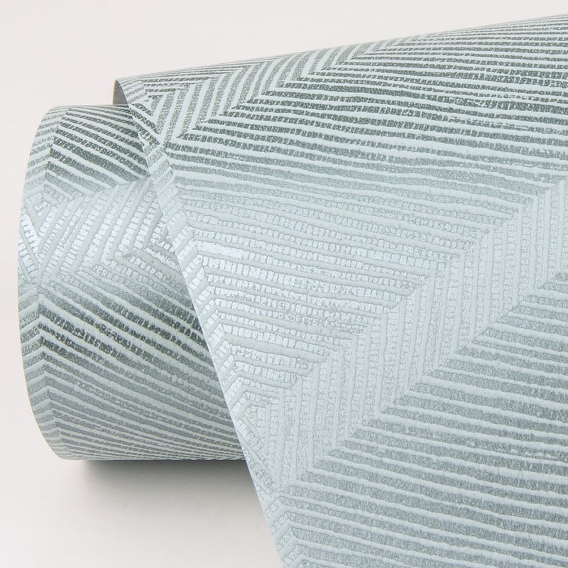 Scott Living Aspen Aqua Chevron Wallpaper