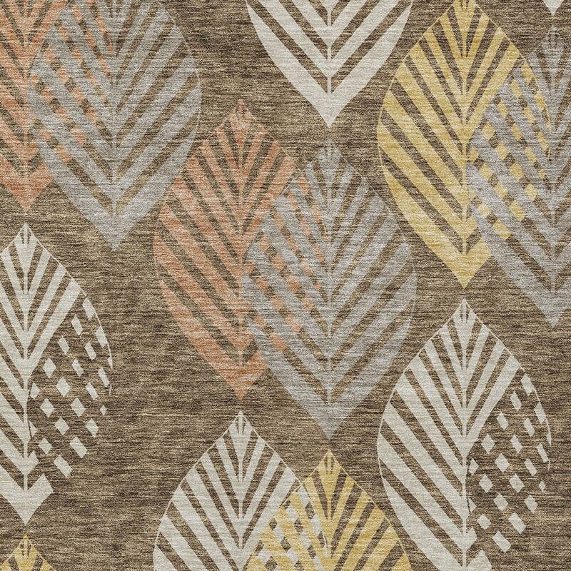HomeRoots Floral Transitional Rectangle Outdoor Rug