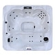 6-Person 30-Jet Premium Acrylic Lounger Hot Tub with LED Waterfall - On ...