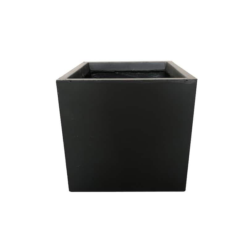 Durx-litecrete Lightweight Concrete Modern Square Granite Planter-Medium - 11.8'x11.8'x11.8'