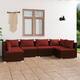 Option Brown/Cinnamon red 6 x Seat cushion