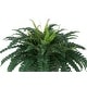 preview thumbnail 3 of 5, Faux Fern in Square Zinc Planter