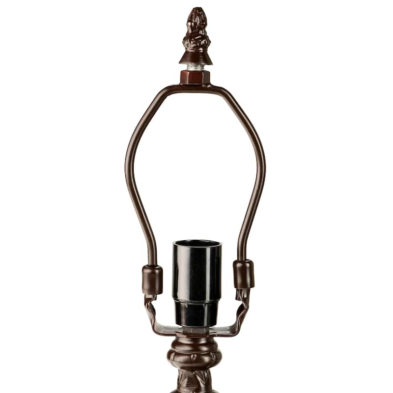 River of Goods Set of 4 Family Favorites Tiffany Style Stained Glass Mini Accent Lamps - 6"L x 6"W x 12"H - Each