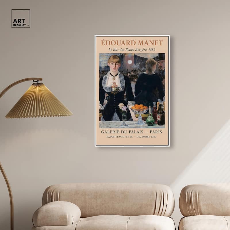 Manet's Famous Bar Canvas by Art Remedy