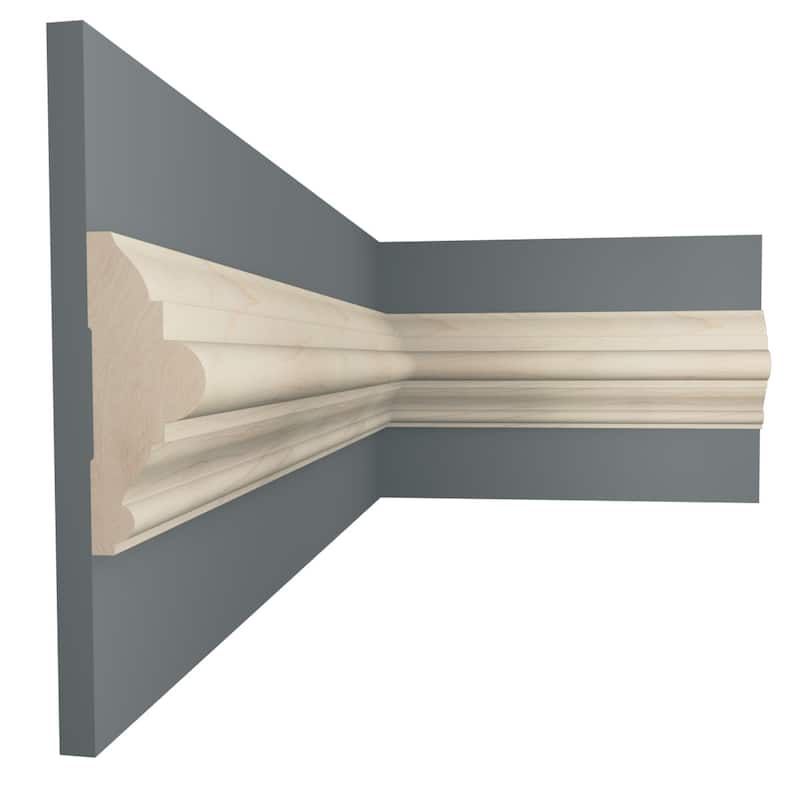 WM300: 1-1/16-in D x 3-in W x 96-in L Americraft Solid Hardwood Stain Grade Chair Rail Moulding