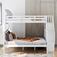 preview thumbnail 23 of 31, Wood Bunk Bed with Storage Staircase and Guard Rail White