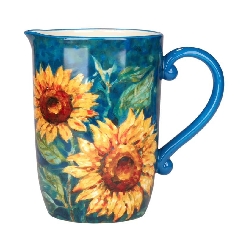Certified International Golden Sunflowers Pitcher - 9.25" x 6" x 8.75"