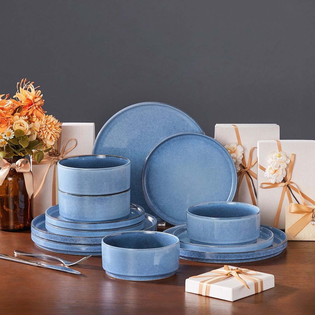 vancasso ANYA Modern Stoneware Dinnerware Set Service for 4