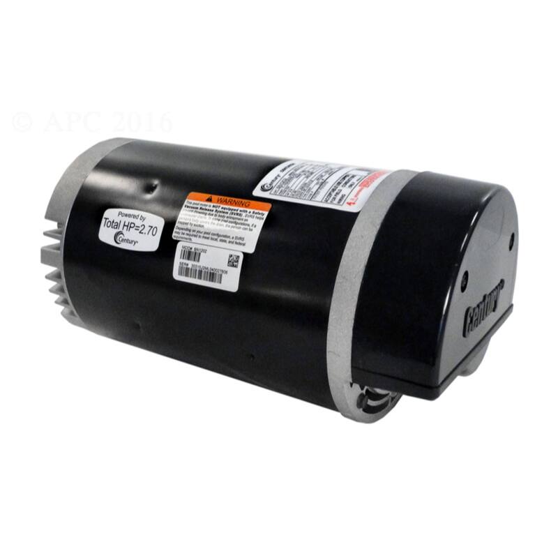 2 HP Black Silver North Star Threaded Shaft Pool Pump Motor, 1.35 SF