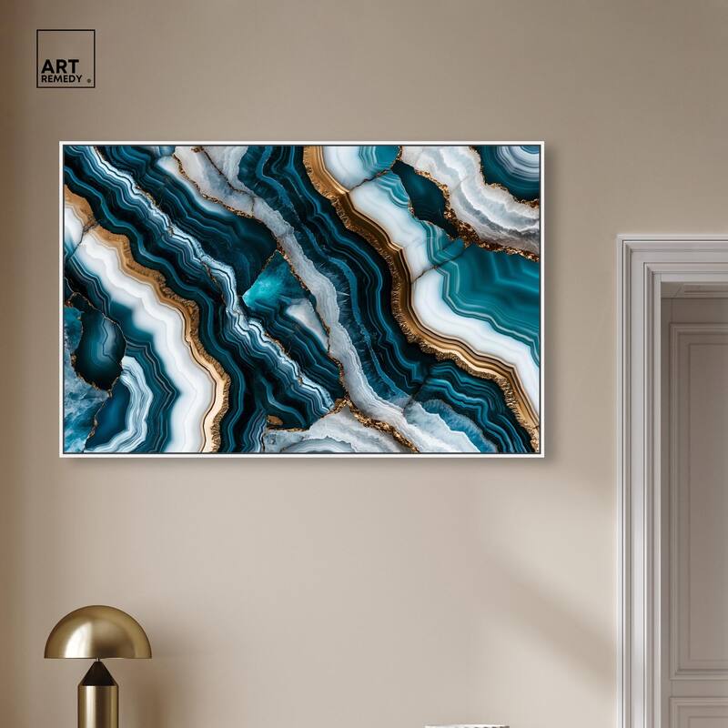 Teal Tides Treasure I Canvas by Art Remedy