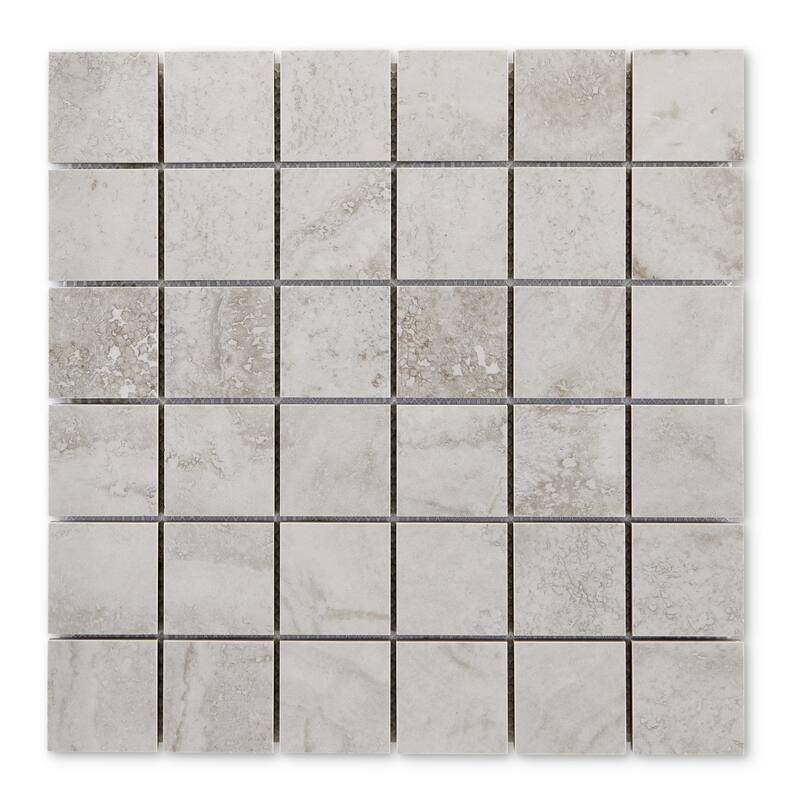 Tufo 12 in. x 12 in. Glazed Porcelain Mosaic Wall and Floor Tile