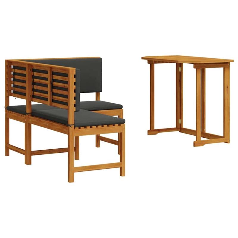 vidaXL Garden Bench Set Brown solid acacia wood - 20 x 35 x 30