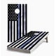 preview thumbnail 1 of 5, Thin Blue Line Police Cornhole Game (Choose Wraps or Boards) 2x4 Boards (24" x 48") - Include ALL Accessories