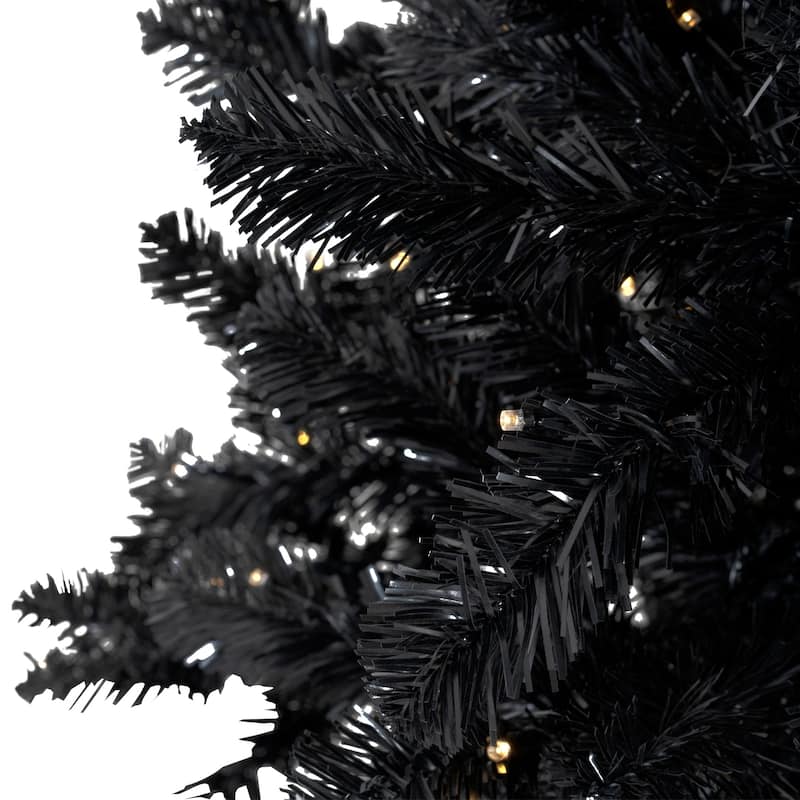 Dakota Black Christmas Tree Prelit, Realistic Dusky Artificial