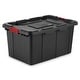 preview thumbnail 2 of 6, Sterilite 15 Gallon Durable Rugged Industrial Tote with Red Latches, 12 Pack