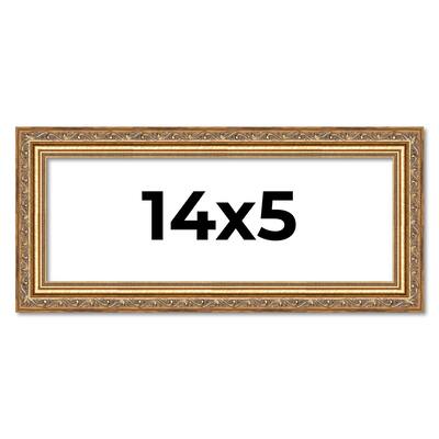 14x5 Frame Red Solid Wood Picture Frame Width 1.75 Inches | Interior Frame Depth 1 13/16 Inches