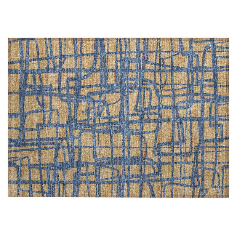 Machine Washable Indoor/ Outdoor Modern Centurion Chantille Rug