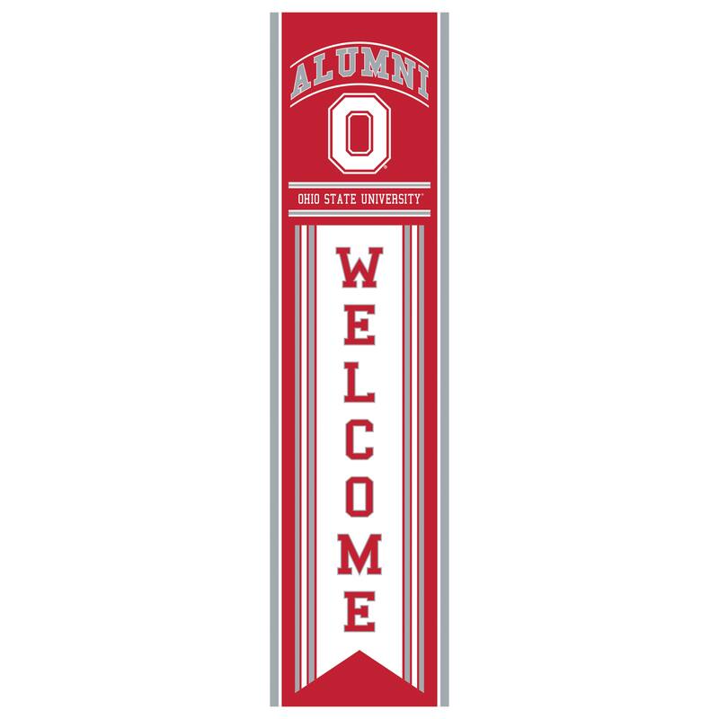 47" Porch Leaner Welcome Wall Sign, Ohio State University - White