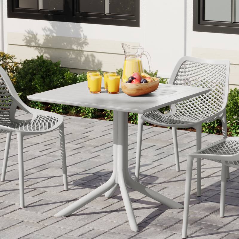 Frond and Form 31.5 Inch Outdoor Square Dining Table