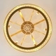 preview thumbnail 9 of 10, 19.69" Crystal Ceiling Fan with Lights and Remote, Gold - 19.69''