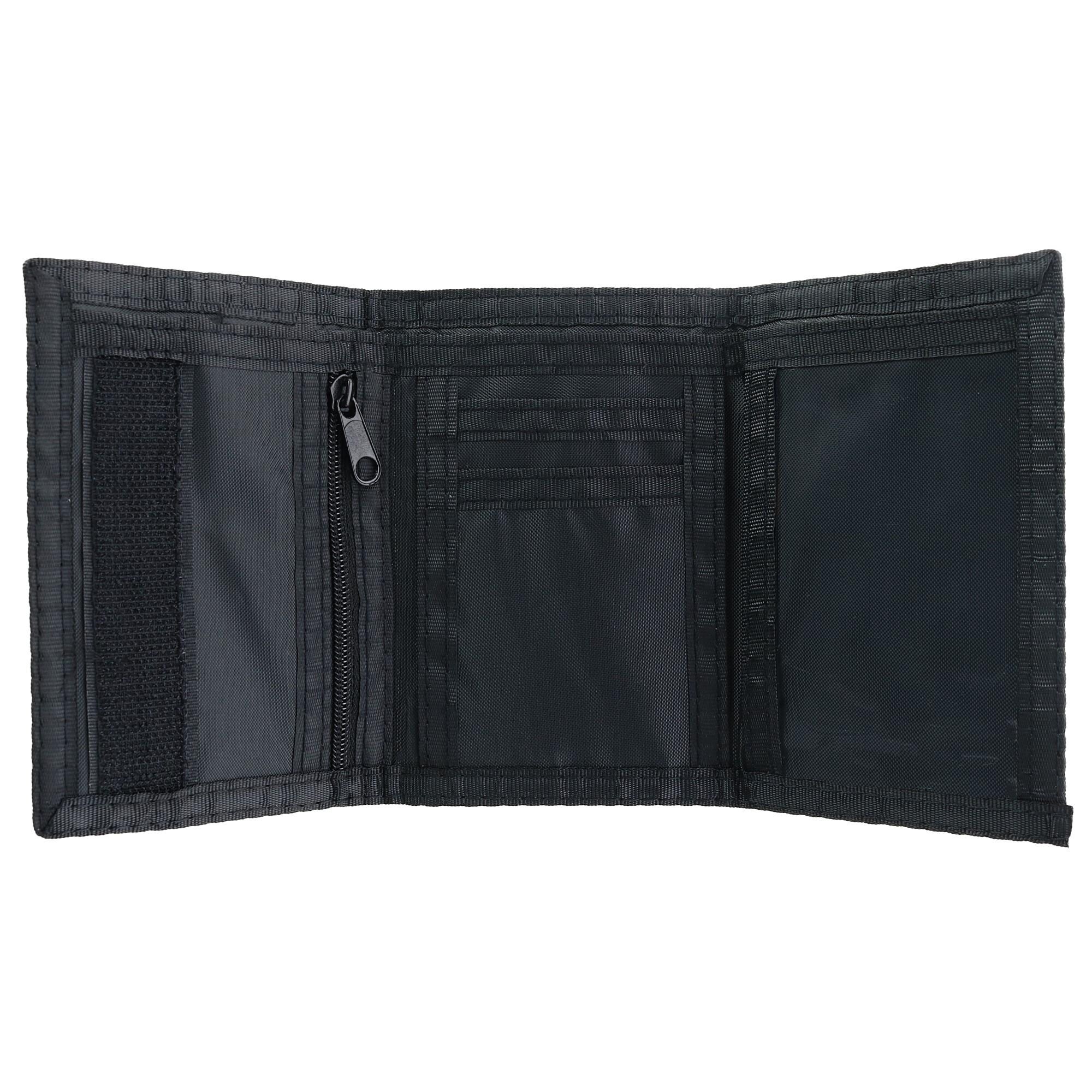 New Dickies Men/'s Nylon Trifold Wallet with Fabric Hook and Loop Closure