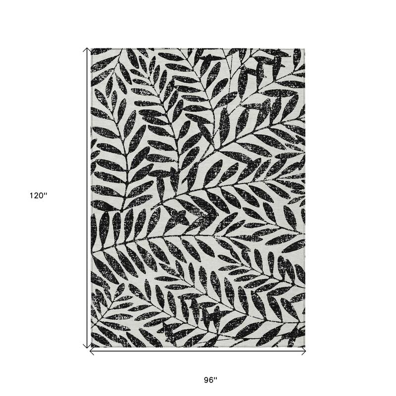 HomeRoots Floral Transitional Rectangle Outdoor Rug
