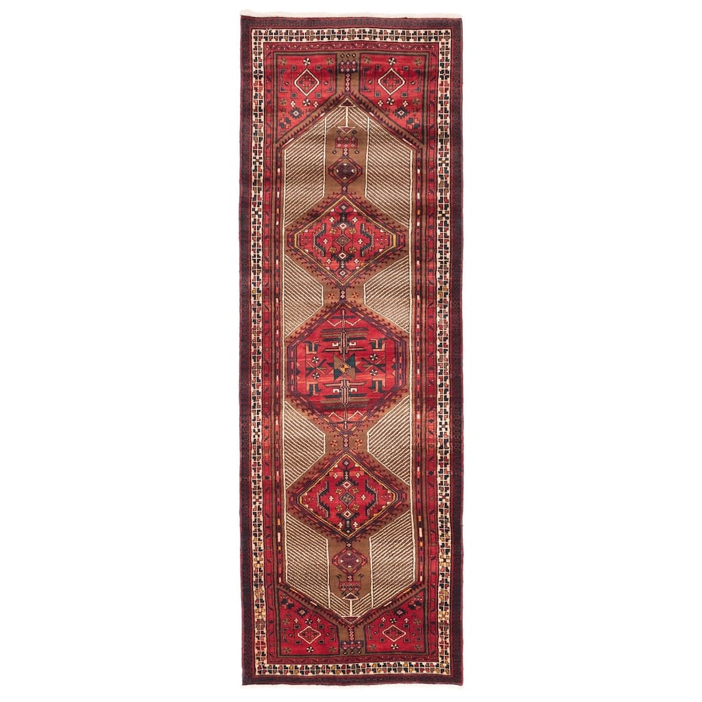 ECARPETGALLERY Hand-knotted Konya Anatolian Red Wool Rug - 3'4 x 10'7
