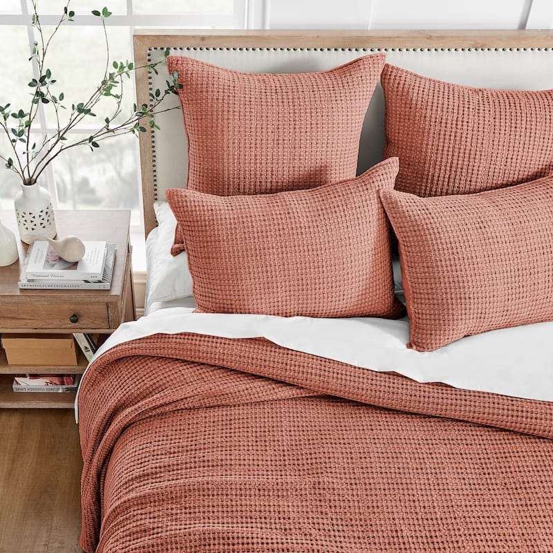 Mills Waffle Adobe Full/Queen Quilt Set - Levtex Home