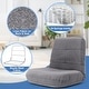 preview thumbnail 8 of 9, Folding Padded Floor Chair with with Adjustable Backrest for Lounge Meditation or Gaming