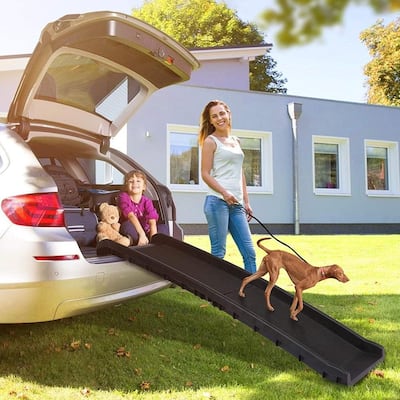 60'' Portable Dog Ramp Folding Travel Pet Car Ramp for Car - 61.5 x 15.5 x 3.5 inch