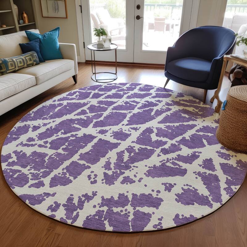 Alrina Artistic Abstract Weather Resistant Blended Style Outdoor Rug
